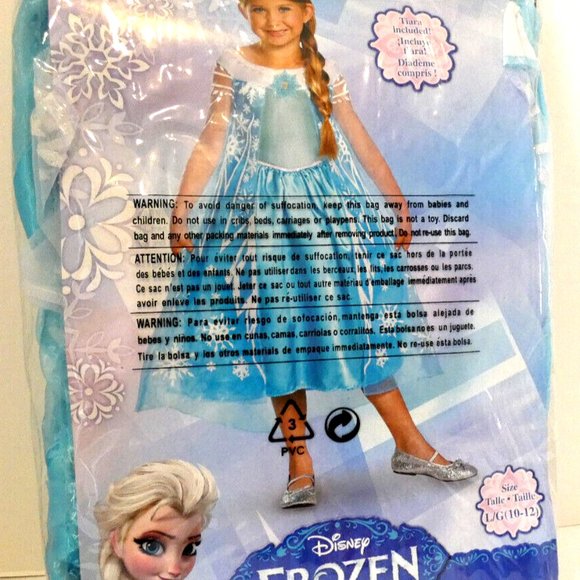 Elsa Dress, Frozen, Halloween Costume, Disney Store, Girls Dress-Up Size L 10-12 - Picture 13 of 14